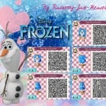 Animal Crossing Frozen Olaf QR Code