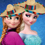 Else and Anna Wearing Sombreros