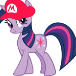 Twilight Sparkle Wearing a Mario Hat