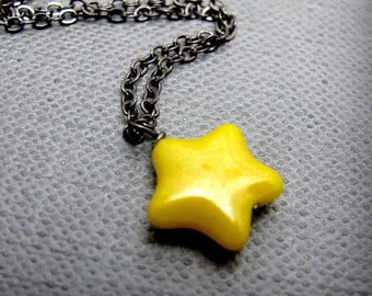 Yellow Star Necklace