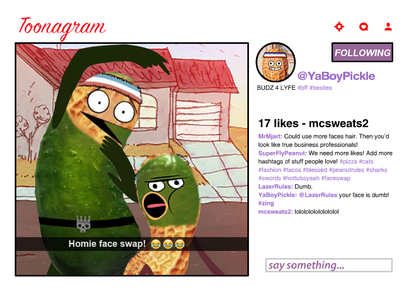 Cartoon Character Instagram Feeds - Pickle
