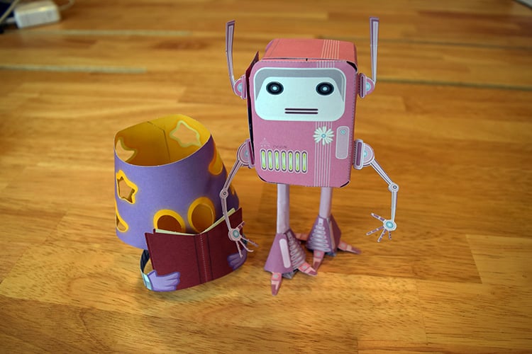 Papertoy Glowbots