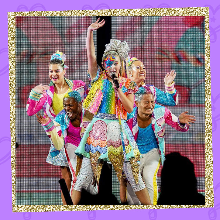 JoJo Siwa performing on stage during her D.R.E.A.M. Tour