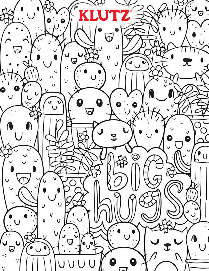 Kawaii - Giant Coloring Poster