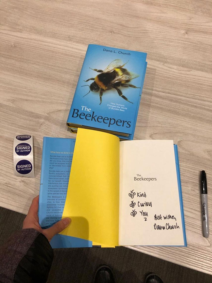 A signed copy of The Beekeepers