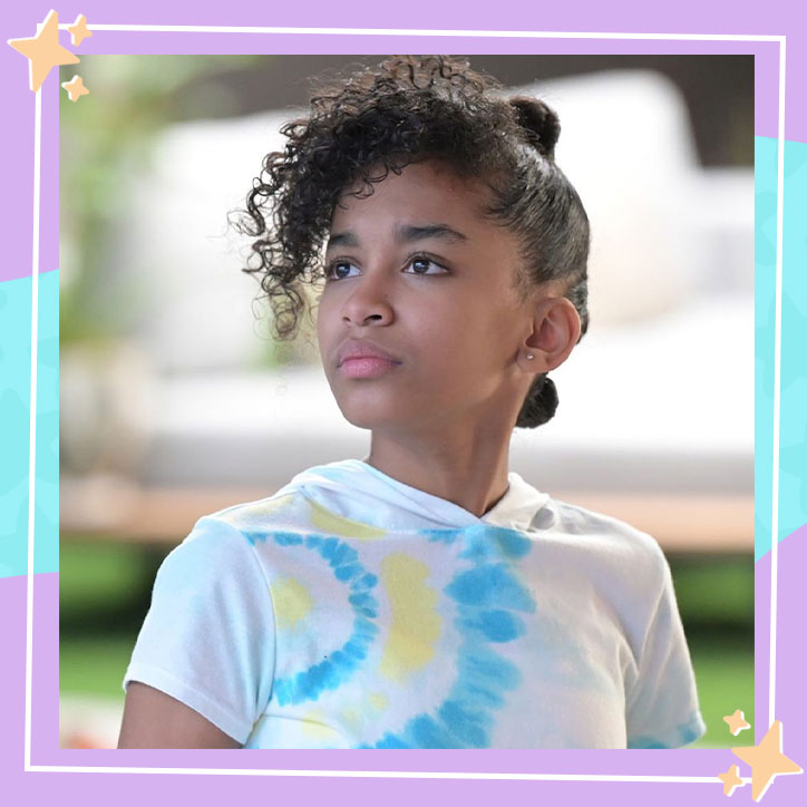 Jordyn Curet in character as Shamiah on the ABC series, Home Economics