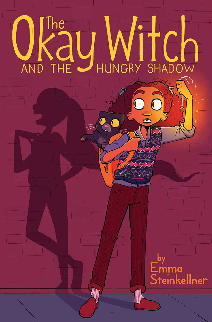 Book Cover for The Okay Witch and the Hungry Shadow Graphic Novel by Emma Steinkellner
