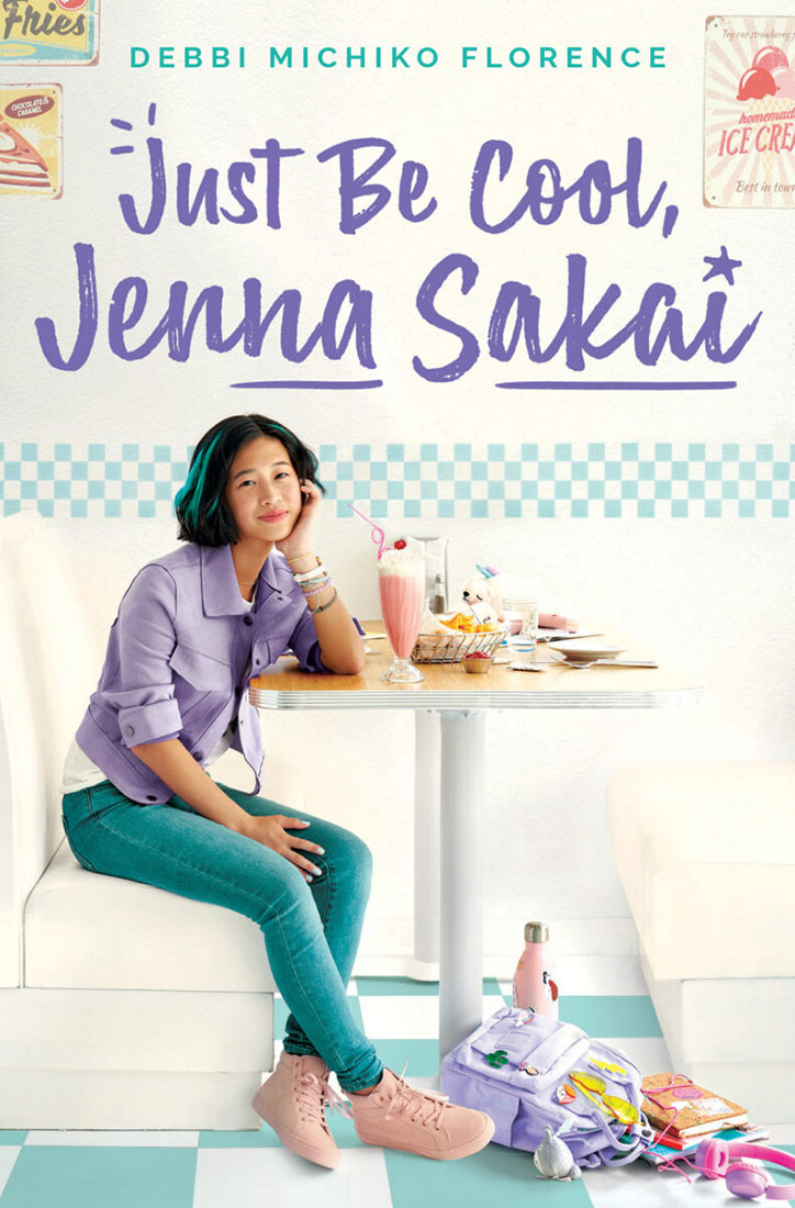 Book cover for Just Be Cool, Jenna Sakai by Debbi Michiko Florence