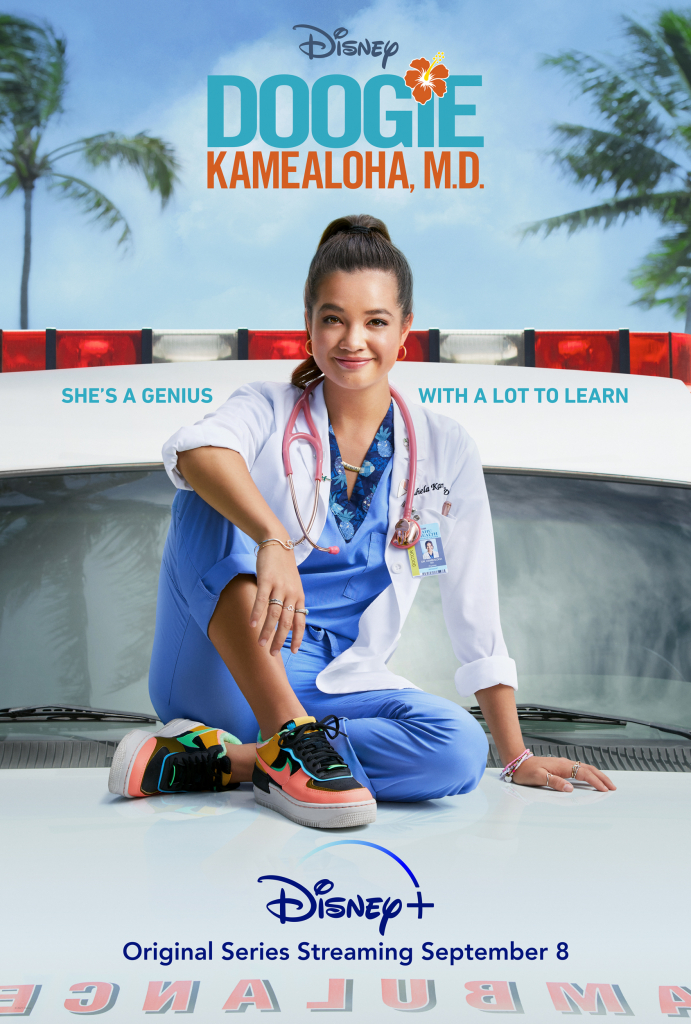 Poster for Doogie Kamealoha, M.D. on Disney+ featuring Peyton Elizabeth Lee