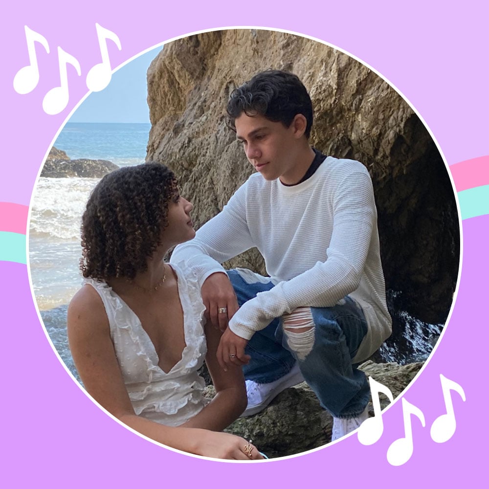 Jackson Dollinger and Scarlet Spencer on the beach while shooting the I'm Yours 2 Music Video