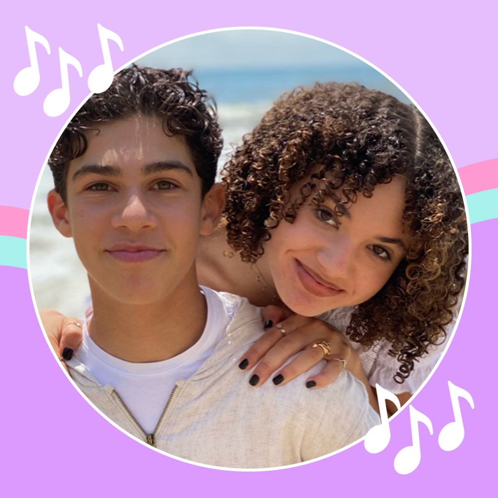 Jackson Dollinger and Scarlet Spencer on the beach while shooting the I'm Yours 2 Music Video.