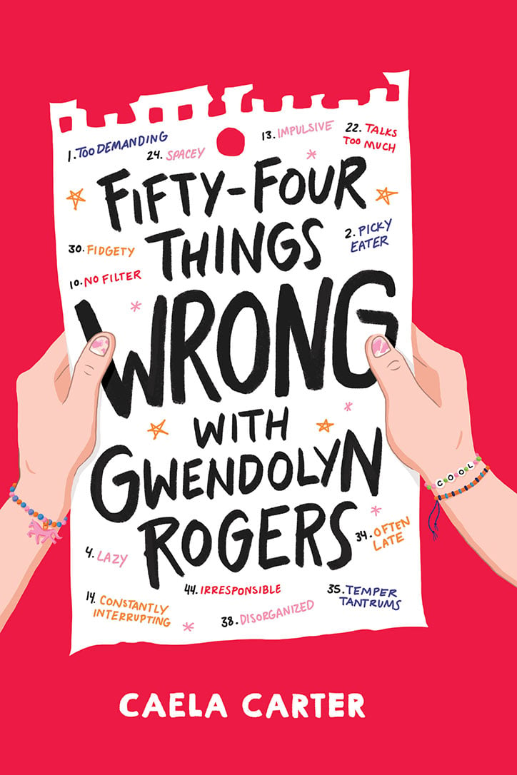 Book cover for Fifty-four Things Wrong With Gwendolyn Rogers by Caela Carter