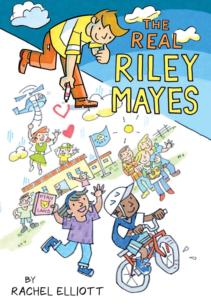 Book Cover for The Real Riley Mayes graphic novel by Rachel Elliott