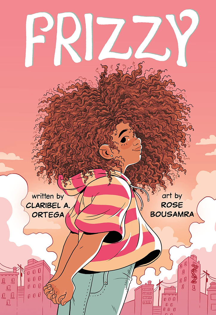 Book cover for Frizzy by Claribel A. Ortega and Rose Bousamra