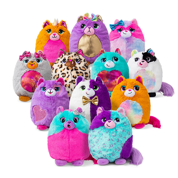 Group shot of all 12 Misfittens plush in Series 2
