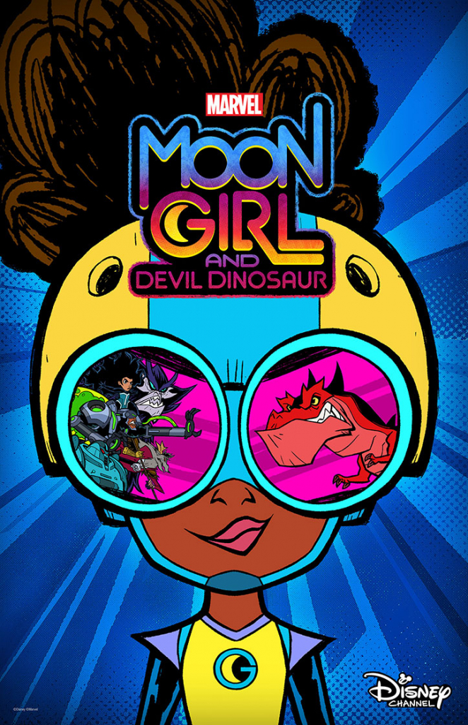 Poster for Moon Girl and Devil Dinosaur, a new Disney Channel series