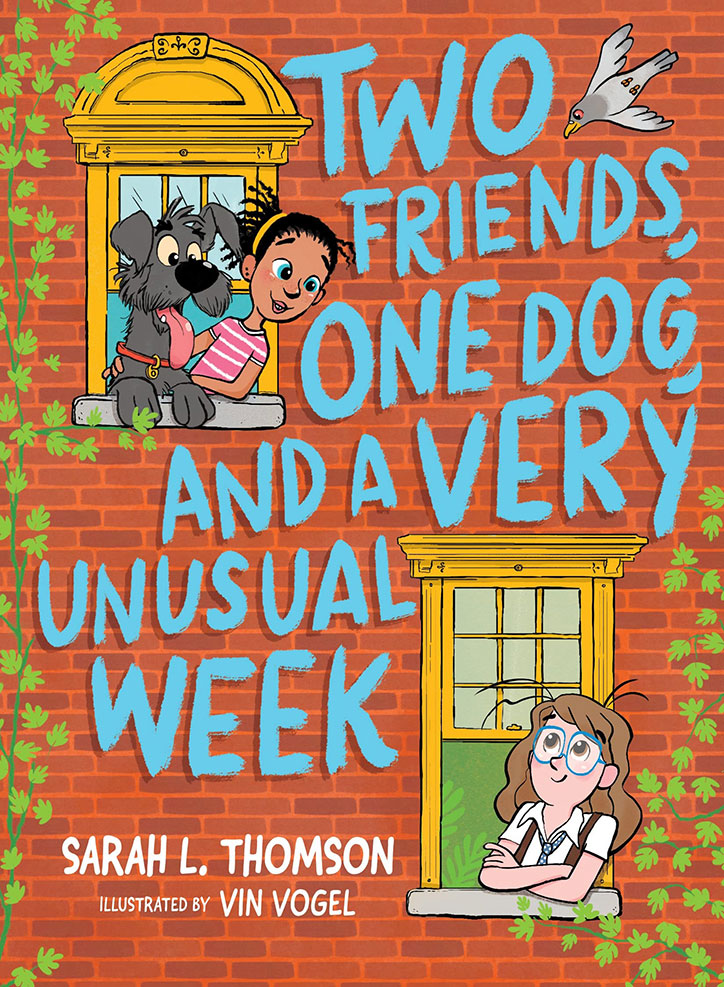 Book cover for Two Friends, One Dog, and a Very Unusual Week by Sarah L. Thompson