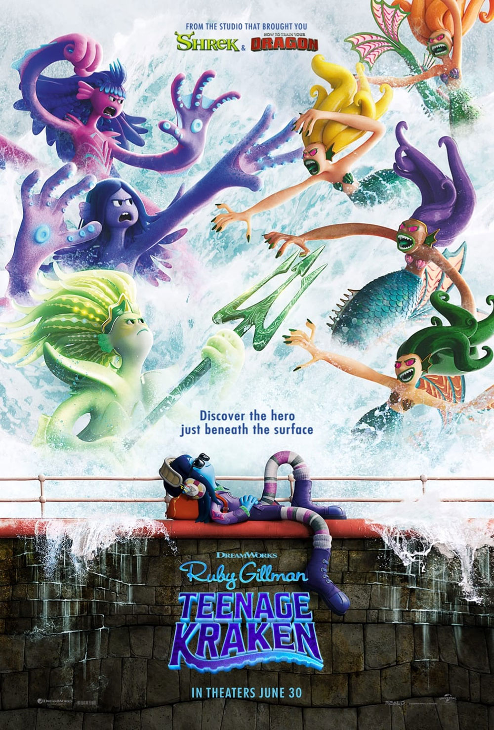 Movie poster for Ruby Gillman: Teenage Kraken