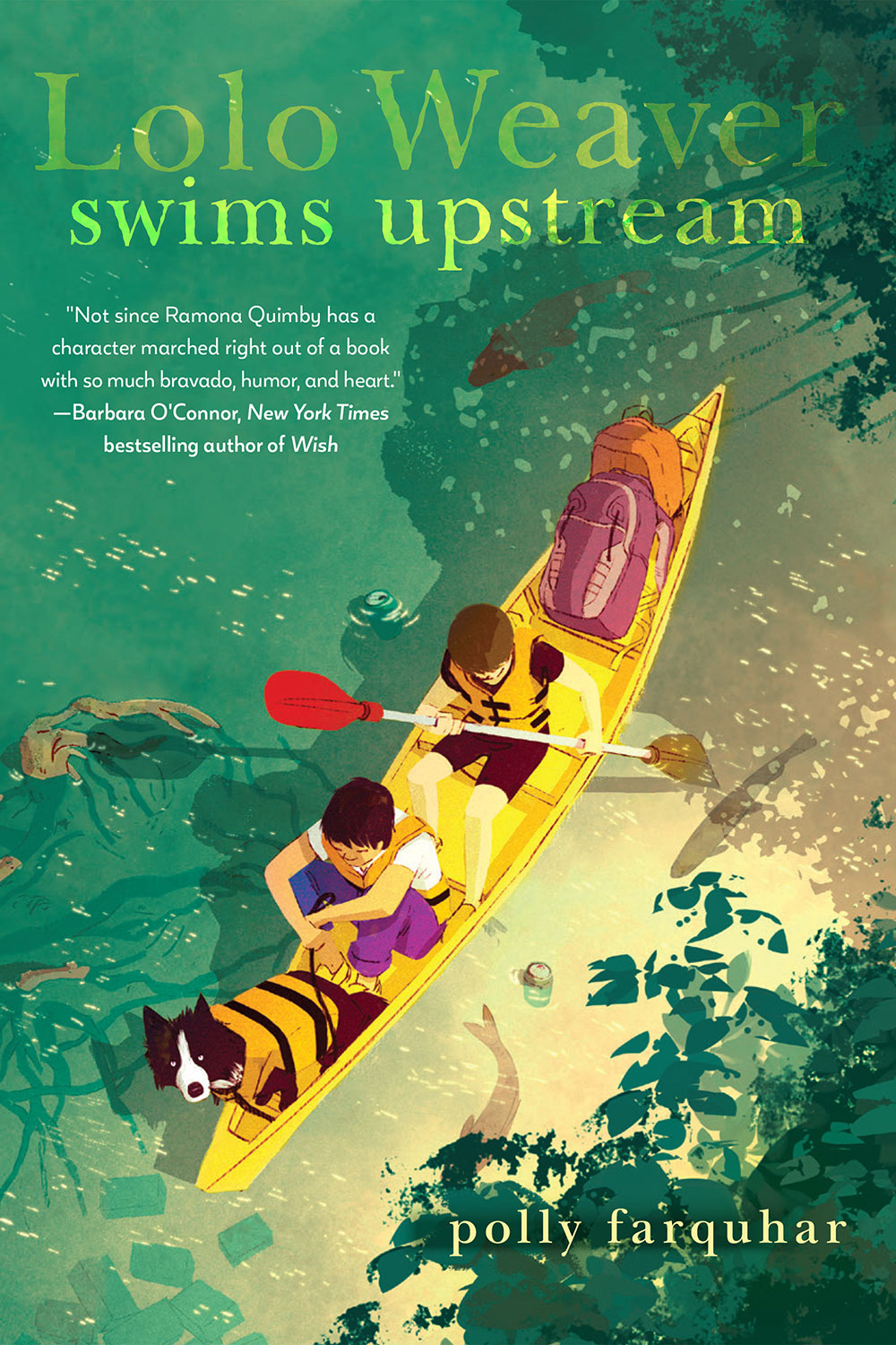 Book cover for Lolo Weaver Swims Upstream by Polly Farquhar