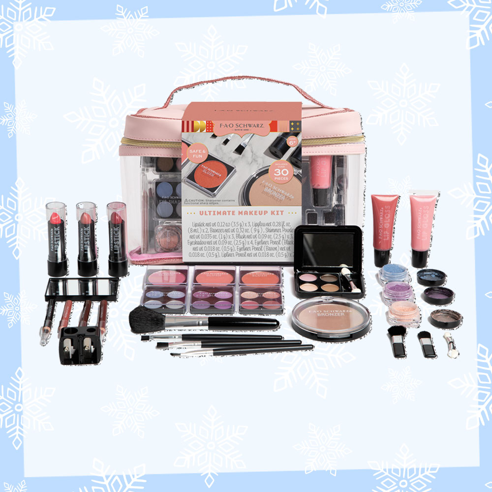 Prize graphic featuring the FAO Schwarz Ultimate Makeup Kit included in our giveaway. Fully detailed rules, entry form, & prize info detailed below this image.