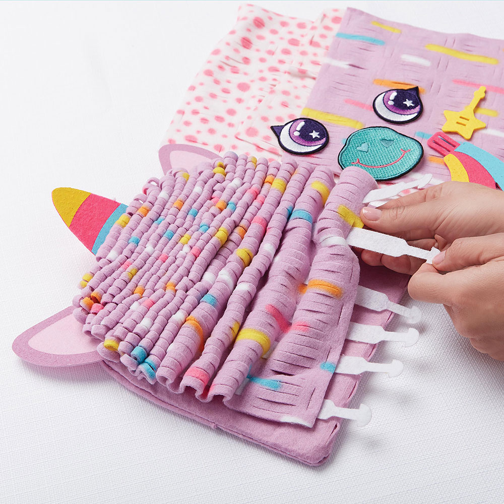 Magic Scrunch Unicorn Pillow being crafted