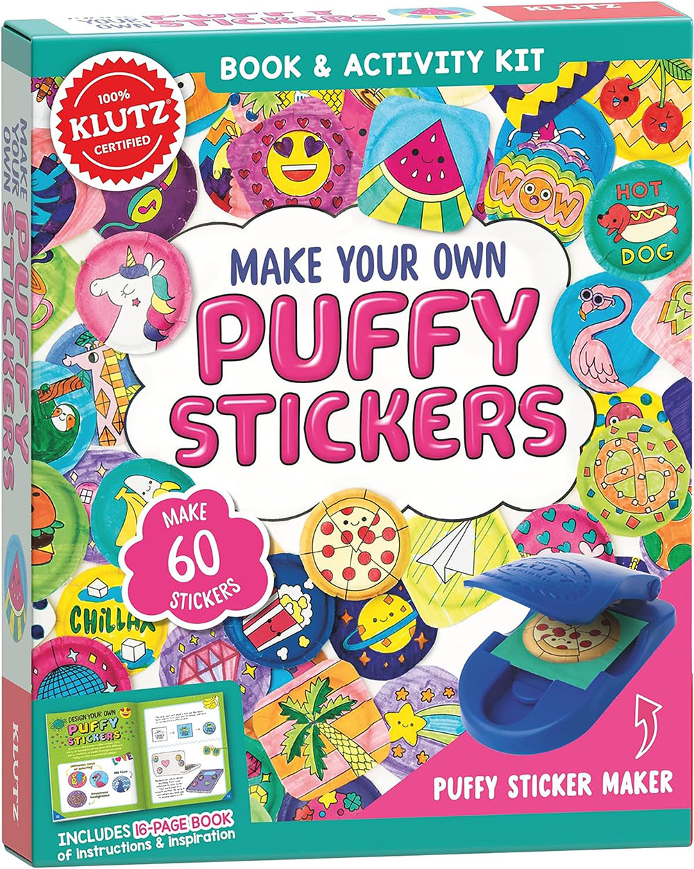 Box art for the Make Your Own Puffy Stickers kit