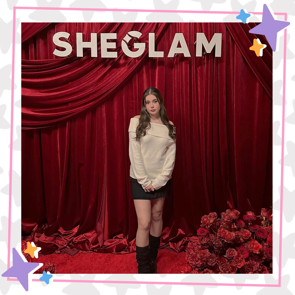 Reave Bowman at a 2023 SHEGLAM holiday event