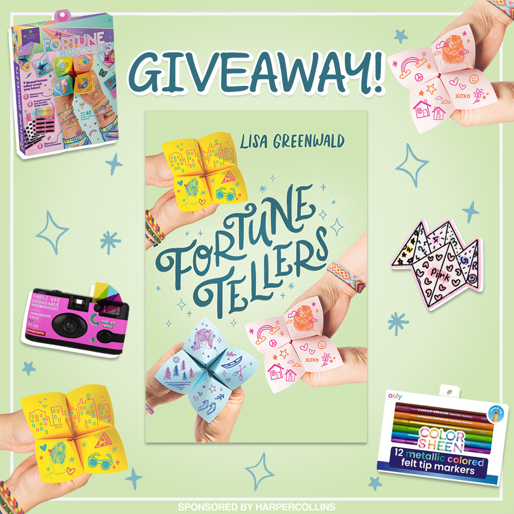 Prize graphic featuring all the items in the Fortune Tellers Giveaway Prize Pack. Fully detailed rules, entry form, & prize info detailed below this image.